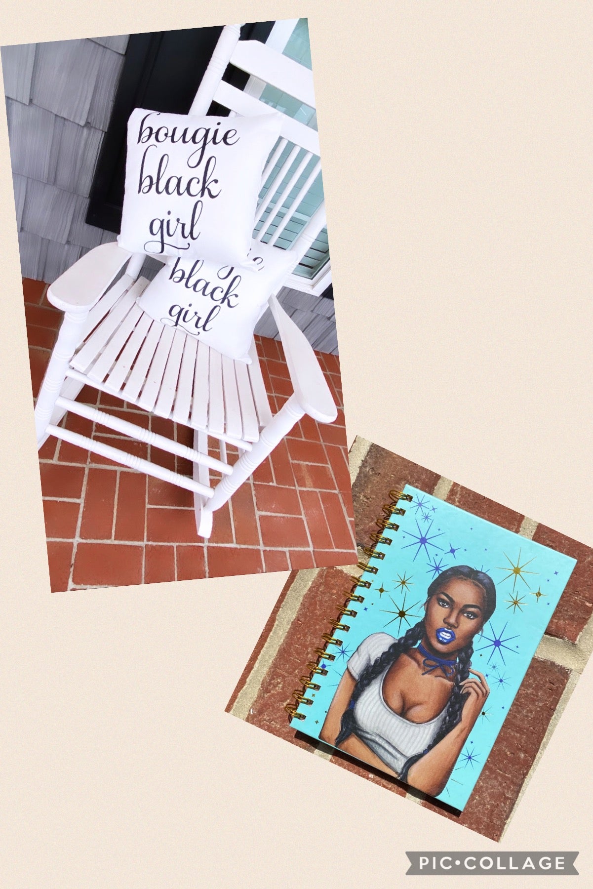 Bougie Black Girl Pillow Cover + Kari Notebook