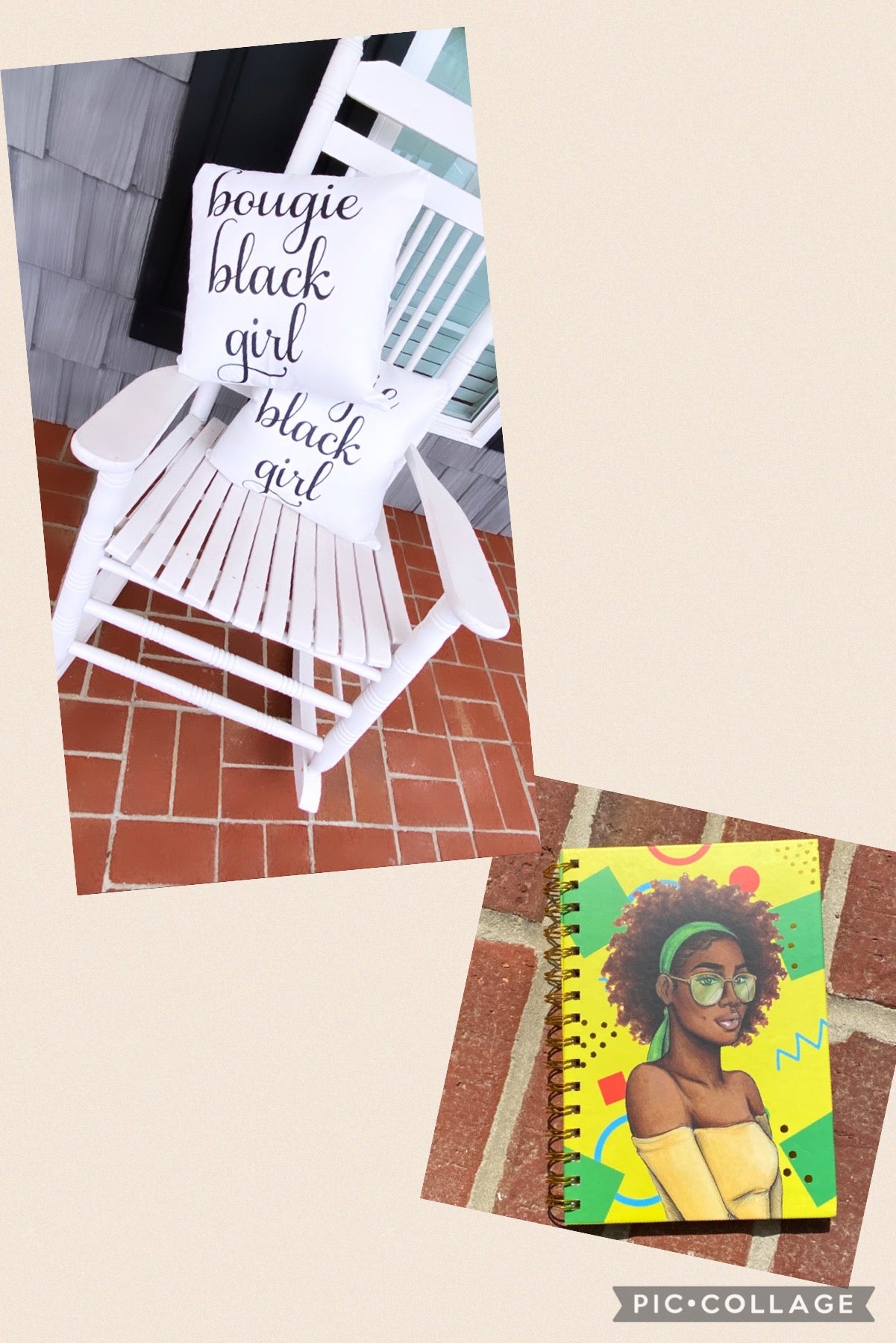 Bougie Black Girl Pillow Cover + Katrina Notebook